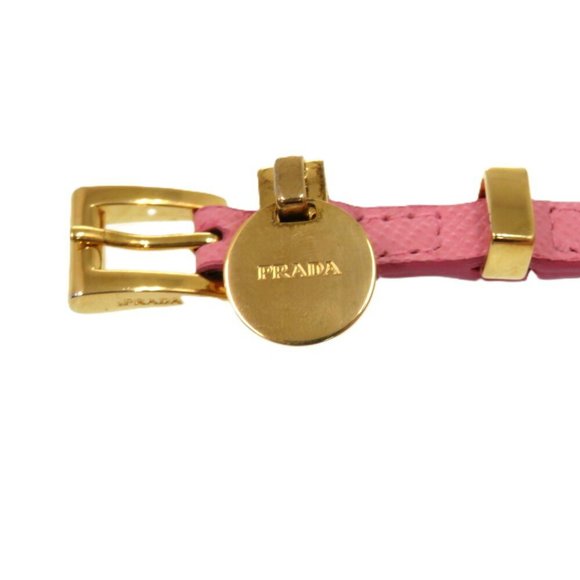 Prada 2-Strand Bird, Moon, Star, and Eye Leather Pink Bracelet 1626PRADA - Picture 8 of 9